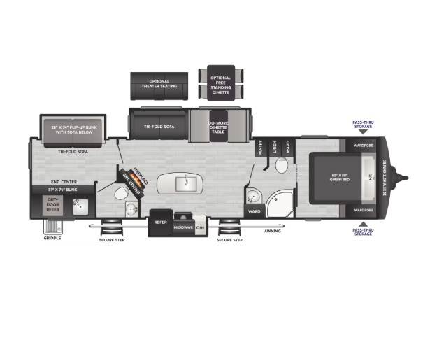 2026 Keystone RV Bullet Premium 330BKQ-2