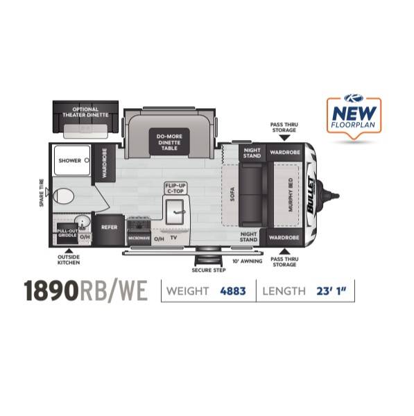 2024 Keystone RV Bullet Crossfire 1890RB-2