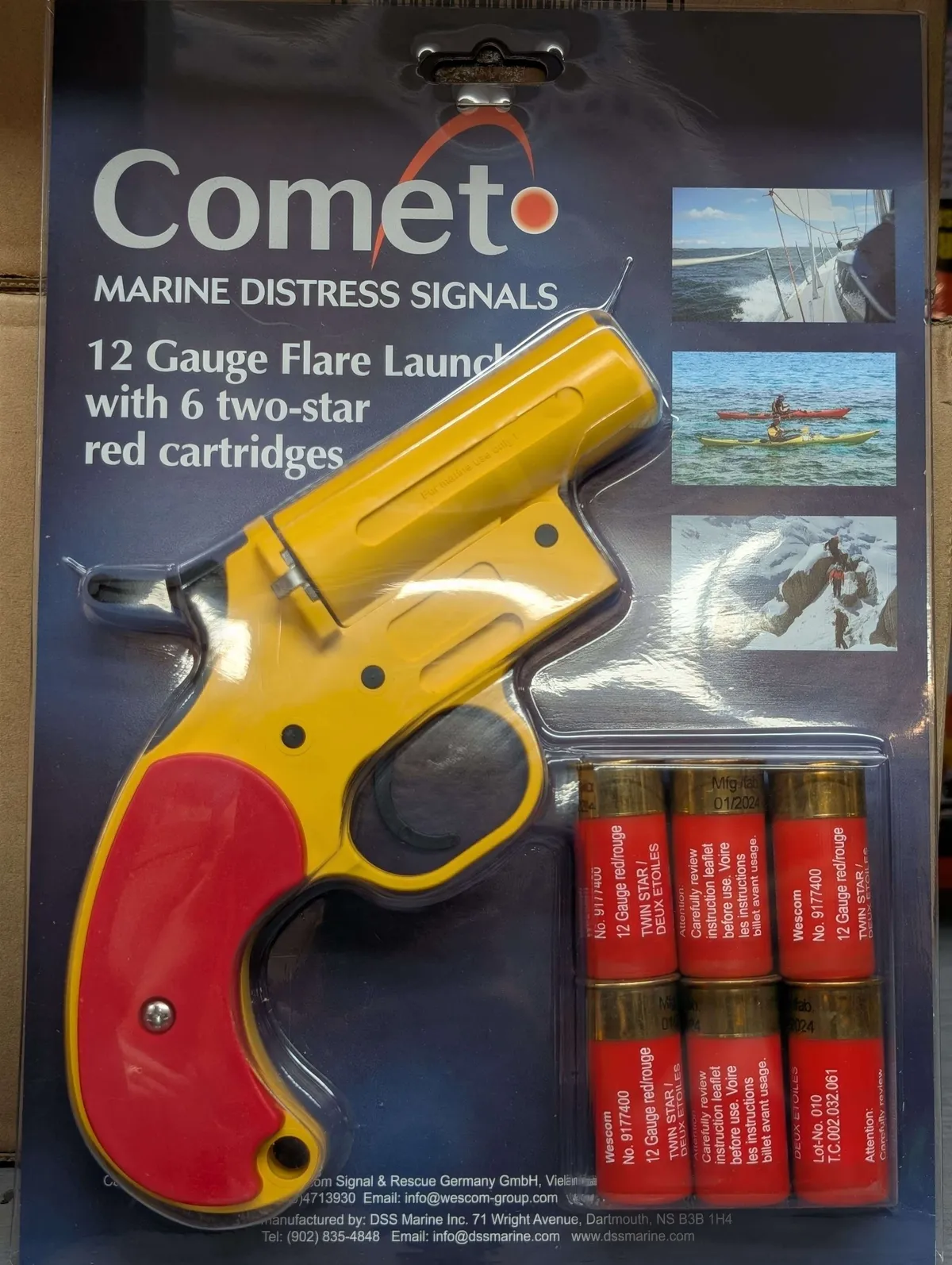 Comet 12 Gauge Twin Star Flare Gun and Flares-0