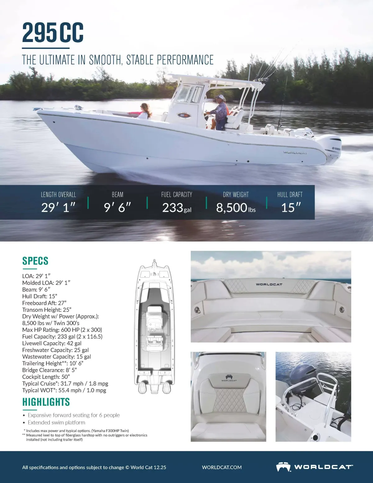 2023 World cat 295 CC