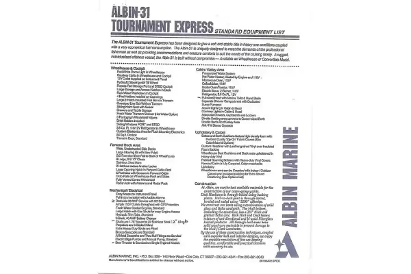 2006 Albin 31 TOURNAMENT EXPRESS detail image 120