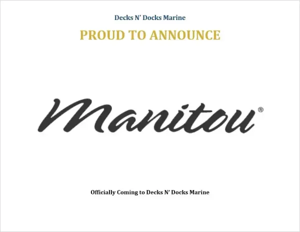 2027 Manitou Pontoons RF  SL